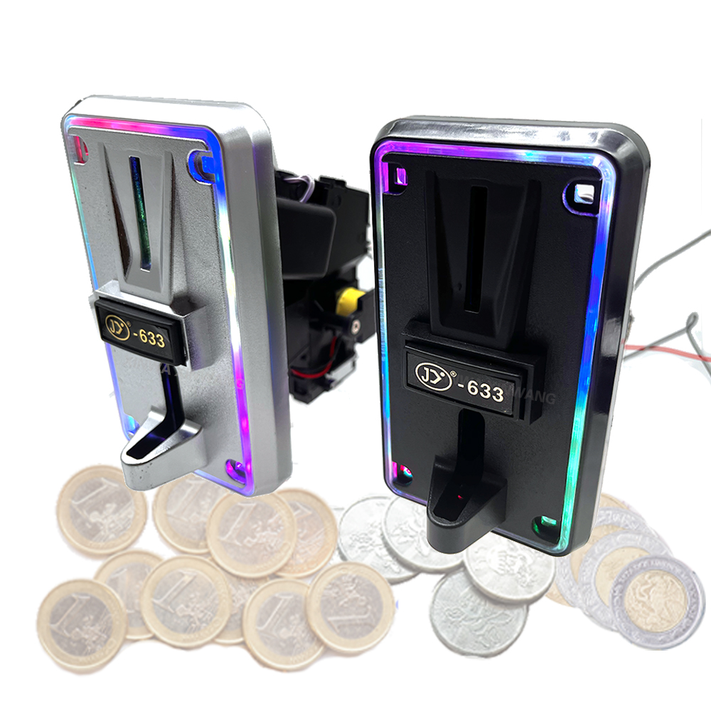 Arcade Game Vending Machine - Aceitador de Moedas Multimoedas com LED,