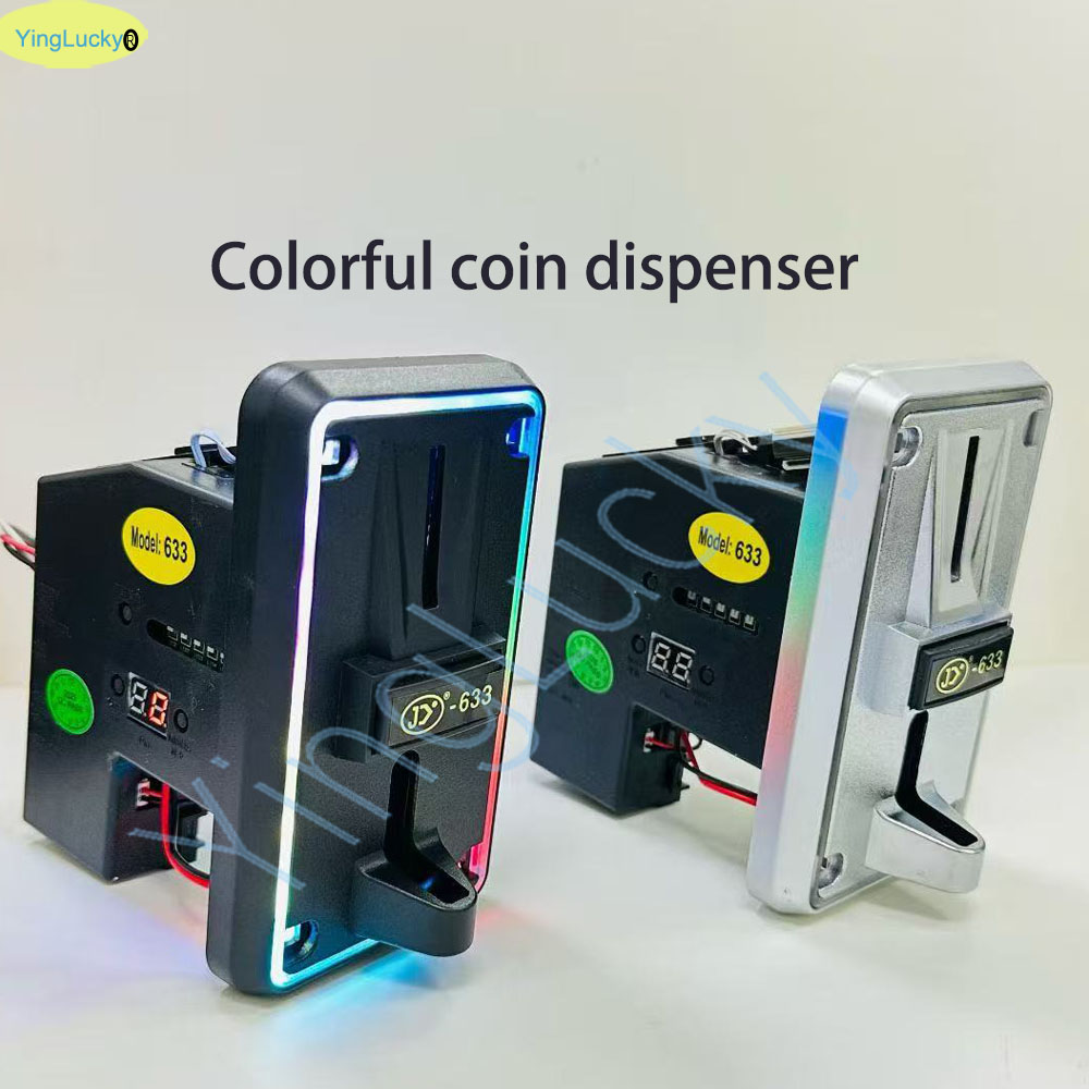 Coin Pusher Machine - Colorido LED Multi Coin Acceptor Seletor