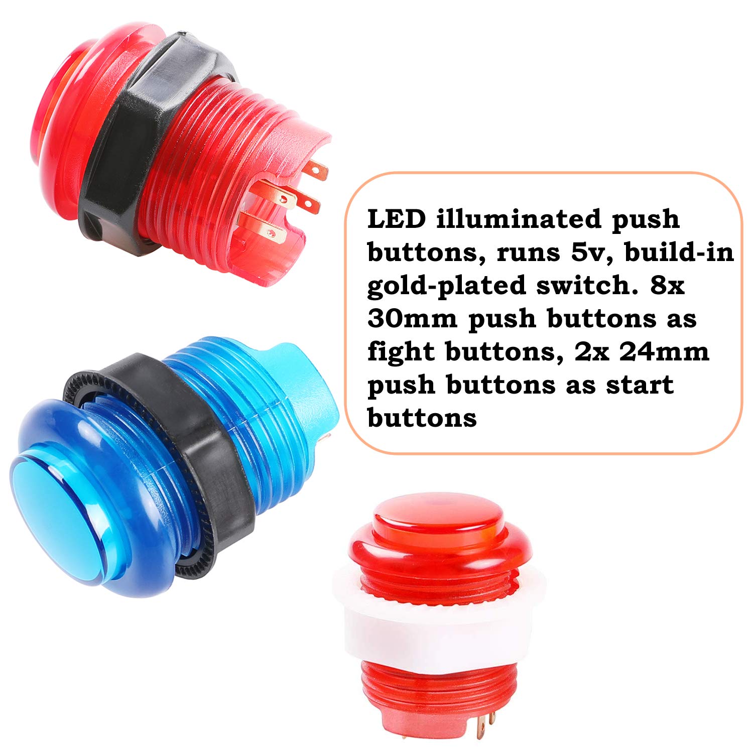 1 Pacote/50 Peças Botão LED de - Arcade Wangan Midnight avaliação e preço
