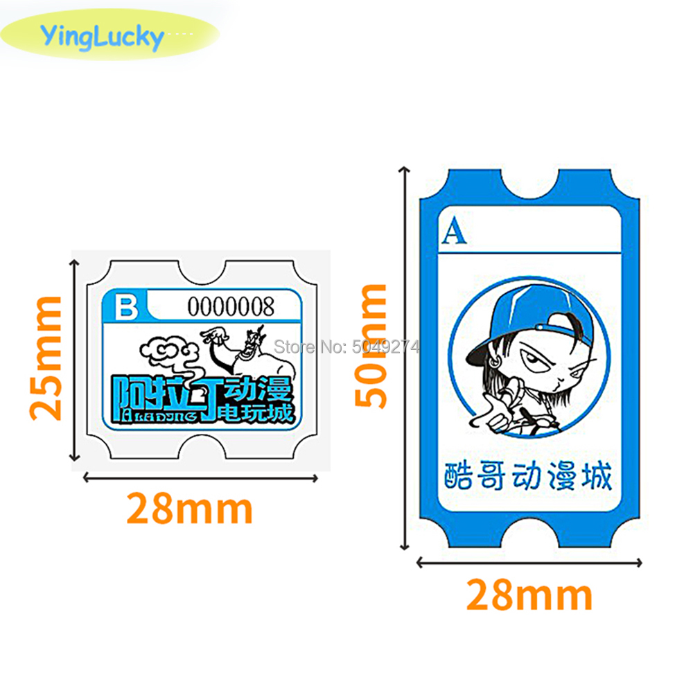 Yinglucky 2000 pçs/lote bilhet - Ticket Redemption Machine avaliação e preço