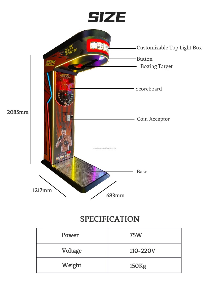Máquina de Boxe Operada por Mo - Boxing Machine Arcade avaliação e preço