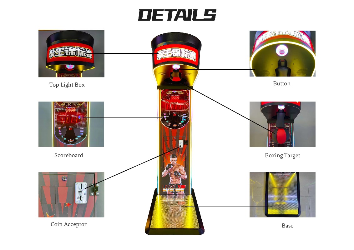 Máquina de Boxe Operada por Mo - Boxing Machine Arcade avaliação e preço