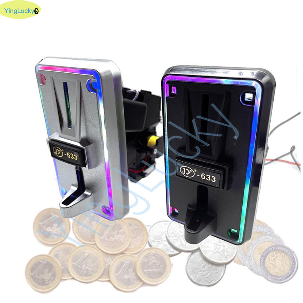Colorido LED Multi Coin Accept - Coin Pusher Machine avaliação e preço