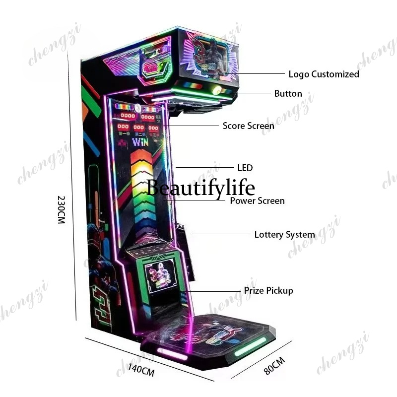 Máquina de boxe operada por mo - Boxing Machine Arcade avaliação e preço
