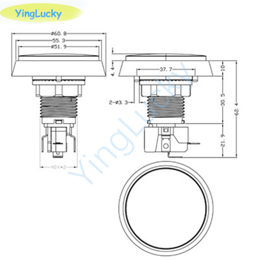 Arcade Button LED Light Lamp,  - Coin Pusher Machine avaliação e preço